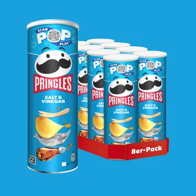 Produktbild von Pringles Salt & Vinegar - 8x 165g