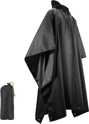 Produktbild von Famanu Regenponcho Multifunktional - Schwarz