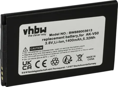 Produktbild von vhbw Akku Ersatz für Emporia AK-V50-4G für Handy Smartphone Telefon (1400 mAh, 3,8 V, Li-Ion)