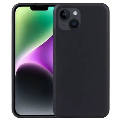 Image de Coque de protection en silicone et TPU pour Apple iPhone 15 Plus, noire