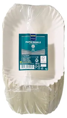 Imagen del producto de METRO PROFESSIONAL 989-200 METRO PROFESSIONAL Pappschalen weiß 13,0 x 17,5 cm, 250 St.