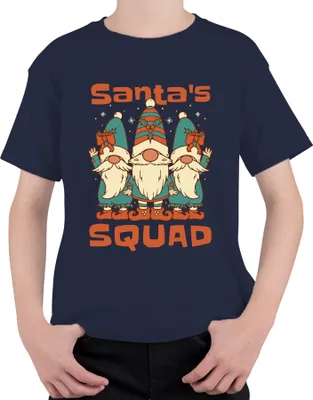 Produktbild von Santa's Squad Schweden Gnome Wichtel - Weihnachten Weihnachtsgeschenk Christmas Uni Kinder T-Shirt, Navy, 152