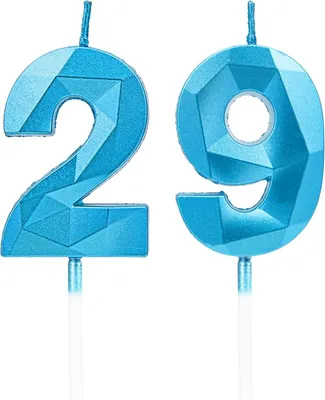 Obrázok produktu pre Číslo 29, modré sviečky na tortu