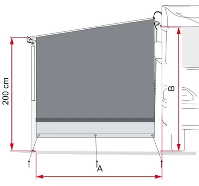 Produktbild von FIAMMA Side Block Caravanstore Seitenwand 240 cm