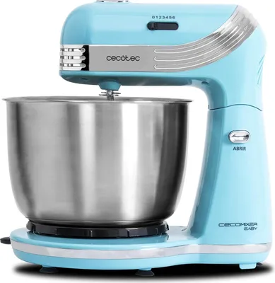 Imagen del producto de Cecotec Robot de cocina Cecomixer Easy. 250 W, movimiento oscilante, capacidad de 3 litros, recipiente de acero inoxidable, 5 funciones: amasar, batir, etc