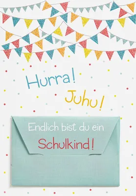 Produktbild von Schulanfang Einschulung Geldkarte im Format 115x17cm mit Umschlag