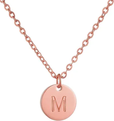 Produktbild von Damen Initiale Kette Buchstaben Anhänger Gold Rosegold Silber Herz M