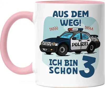 Produktbild von Aus Dem Weg Ich Bin Schon 3 Tasse Rosa Happy Birthday 3. Geburtstag Alles Gute Jahre Geschenke Geburtstagsfeier