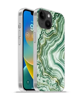 Produktbild von MuchoWow® Handyhülle Schutzhülle Hülle für Apple iPhone 14 - Softcase Natursteine - Grün - Gesteine und Mineralien Silikon Softcase Handy Hülle - Mobiltelefonhülle
