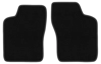 Productafbeelding van Velours voormatten voor Opel Kadett E 1984-1991 (hatchback/stationwagen/sedan/cabrio) – 2-delig, zwart, op maat – Wielganizator BASIC