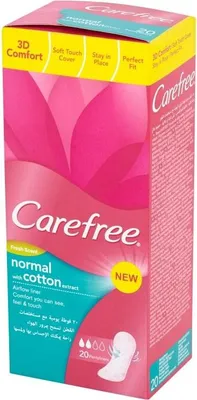 Produktbild von Carefree - Slip Normal Fresh 40 + 4 Pieces - 3 Pieces 20 Pieces