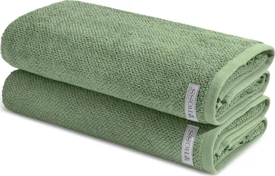 Produktbild von Ross Selection 2 X Duschtuch im Set Frottee aus Bio Baumwolle 540 g/m², Weich saugstark und schnell trocknend, Gewebte Bordüre in vielen Farben