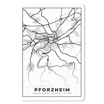 Produktbild von MuchoWow® Mauspad Mousepad Karte - Pforzheim - Karte - Stadtplan 18x27 cm - Mousepads - Maus Mat - Pad - Mausunterlage