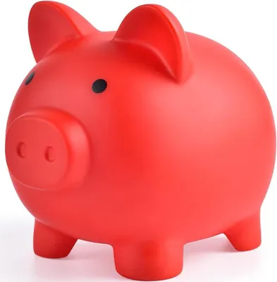 Produktbild von Sparschwein aus Kunststoff – Unzerbrechliches Sparschwein – Für Kinder – Rot – Geschenk