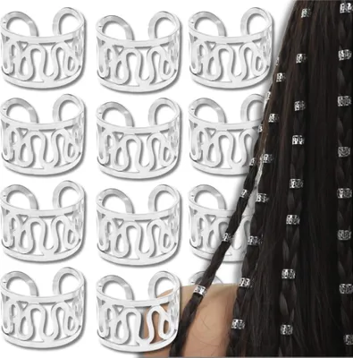 Produktbild von Schmuck Dreadlock Haarschmuck Silberringe Perlen 40 Stk