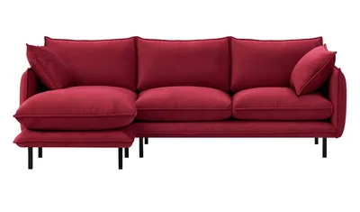 Produktbild von SLF24 - Linksseitiges Ecksofa Nimbus - dunkelrot - Kronos 2