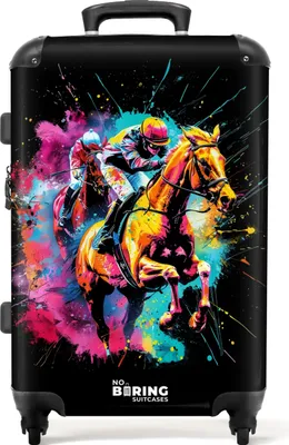 Produktbild von NoBoringSuitcases.com Hartschalen Koffer Mittelgroß 67x43x25 cm, 72L, Graffiti Sport: Reiten, Reisekoffer mit 4 Rollen