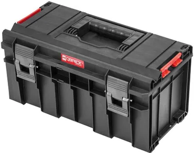 Produktbild von QBRICK® Werkzeugkasten PRO | HxBxT 26x45x24cm | 14 Liter | Mit Deckgriff | | Mit Klemmverschlüsse | Schwarz | Werkzeugkoffer, Werkzeugbox