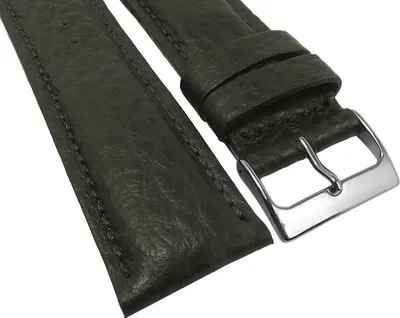 Produktbild von Herzog Cronografo Uhrenarmband grün > Kalbleder gepolstert genarbt, Stegbreite:22mm, Schließe:Gelbgolden