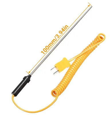 K-Type Thermoelementsonde 100mm/300mm 0-600°C