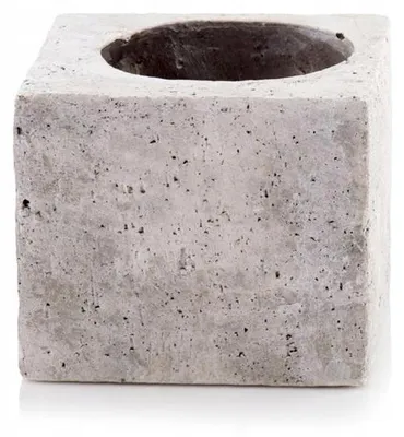 Produktbild von Polnix Quadratischer Beton-Optik Blumentopf Grau 18 cm