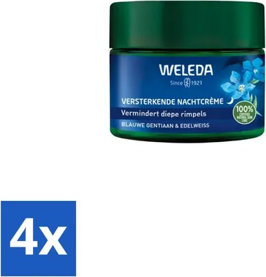 Produktbild von WELEDA - Stärkende Nachtcreme - Blauer Enzian & Edelweiß - 40 ml - Vorteilspack - 4 Stücke