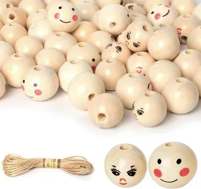 Obrázok produktu pre Drevené guľôčky s tvárou 18 mm/20 mm