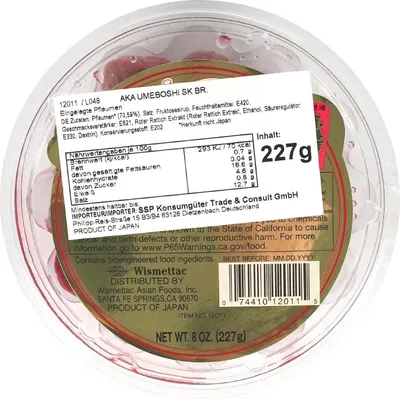 Produktbild von Shirakiku Aka Umeboshi Eingelegte Pflaumen 227g