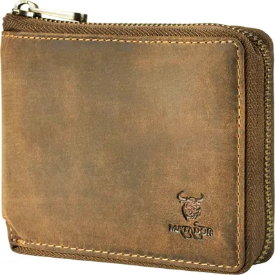Produktbild von MATADOR BADALONA Damen Herren Leder Geldbörse RFID Braun Hunter