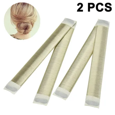 Produktbild von 2er Pack Mädchen Damen Hair Styling Tool Donut Hair Bun Twist Haar Brötchen Styling Braid Halter Werkzeug (Perfekt für lange und dicke Haare)