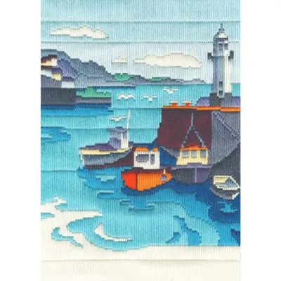 Produktbild von Bothy Threads Langstich Set "Fischerruhe", vorbedruckt, LSBE2, 19x27cm