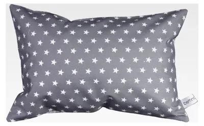 Produktbild von Kuschelkissen Sterne grau-weiß 30 cm x 20 cm