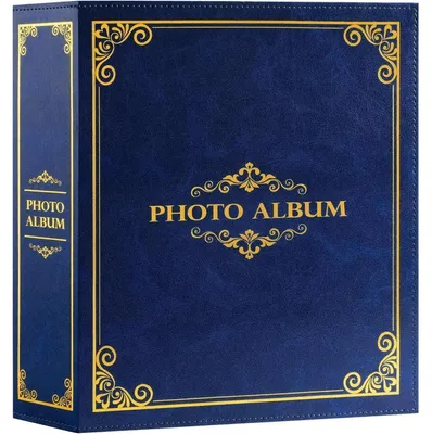 Image de Album photo 10x15 cm, 1000 photos, simili cuir, bleu, 100 feuilles