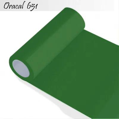 Produktbild von Oracal 651 - Orafol glänzend - glanz - für Küchenschränke und Dekoration Folie 25m (Laufmeter) - 100 cm Folienhöhe - 68-grasgrün + GRATIS ein Schmetterlingsset W400 von Indigos UG