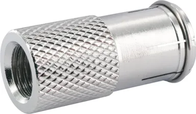 Image de Schwaiger FSQ7002531 Schwaiger Aufdrehstecker 7,0mm 2erSet FQuick Silber