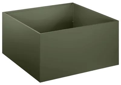 Productafbeelding van vidaXL Tuinplantpot, olijgroen, 60 x 60 x 30 cm, koudgewalst staal