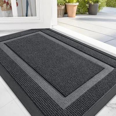 Obrázek produktu pro Unyqoos® Šedá protiskluzová rohož proti nečistotám pro vnitřní i venkovní použití, 60 x 90 cm