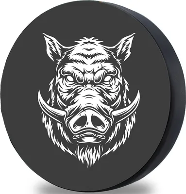 Produktbild von Reserveradabdeckung, Maßanfertigung, Reifenbezug, Wasserabweisend, mit Kordelstopper, Schonbezug aus , Motiv Wildschwein [097]