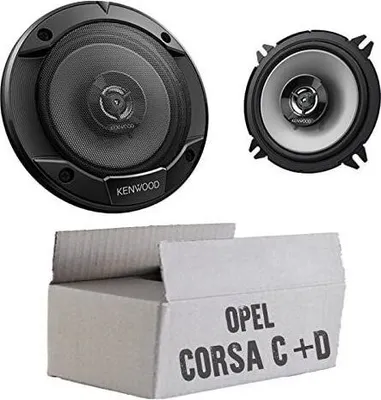 Produktbild von Lautsprecher Boxen Kenwood KFC-S1366 - 13cm 2-Wege Koax Auto Einbauzubehör - Einbauset passend für Opel Corsa C + D Tür hinten - justSOUND