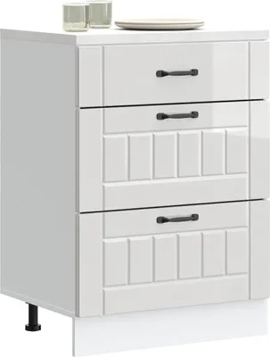 Produktbild von Möbel Küchenunterschrank „Lucca“ Hochglanz-Weiß Holzwerkstoff - Küchenschränke &56090