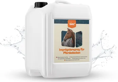 Produktbild von nimo® Imprägnierspray für Pferdedecken | Spray-On Imprägnierung | Imprägnierung, Versiegelung gegen Nässe und Schmutz | Atmungsaktiv | Regenschutz für Pferdedecken