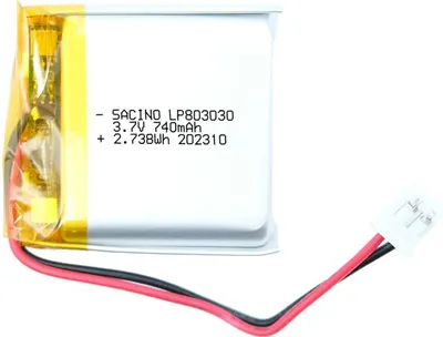Produktbild von 803030 3.7V 740 mAh, PCM, JST PH2.0-2P Akku