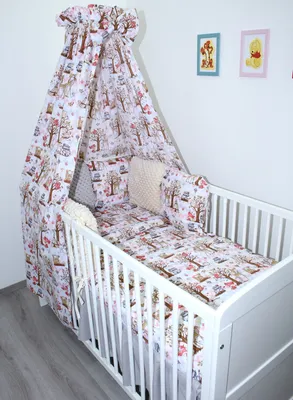 Produktbild von Baby Bettwäsche Bettset MINKY mit 6 x Kissen - 6 teilig -Nestchen Vollstoff Himmel 15. B15