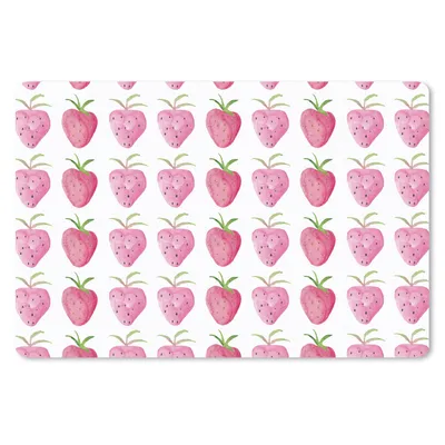 Produktbild von MuchoWow® Schreibtischunterlage Erdbeere - Aquarell - Design 60x40 cm - XXL Mauspad - Großes Mauspad