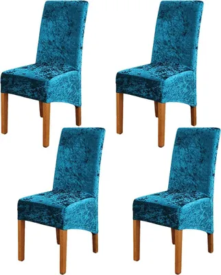 Obrázek produktu pro 4 kusy sametových napínacích potahů židlí pro jídelnu Svatební banket Party Replica, modrá