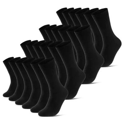 Produktbild von THERMO Socken Herren Damen Winter Socken Innenfrottee Baumwolle Thermosocken - 10900 24er Schwarz 43-46