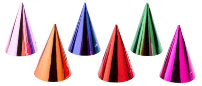 Image de Chapeaux de fête en papier coloré Amscan