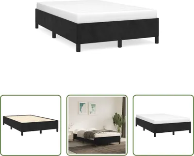 Obrázek produktu pro The Living Store rám postele černý 120x190 cm sametový