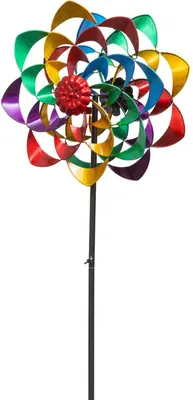 Produktbild von Kinetic Art: Metal Wind Spinner: Rainbow Flower Duett