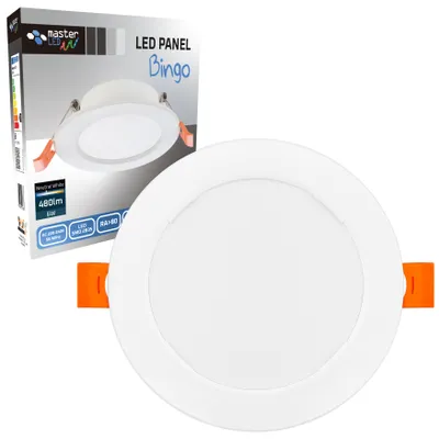 Produktbild von MasterLED LED Panel 6W rund 4000K neutralweiß, 480lm Einbauleuchte Ø90–110mm